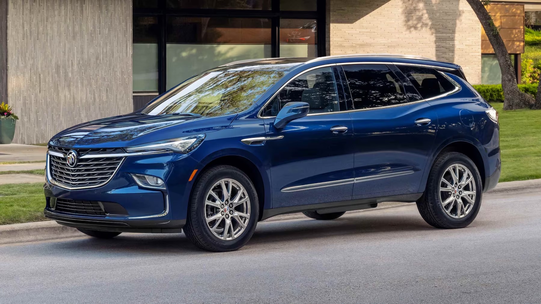 2023 Buick Enclave in the street out side of a residential area