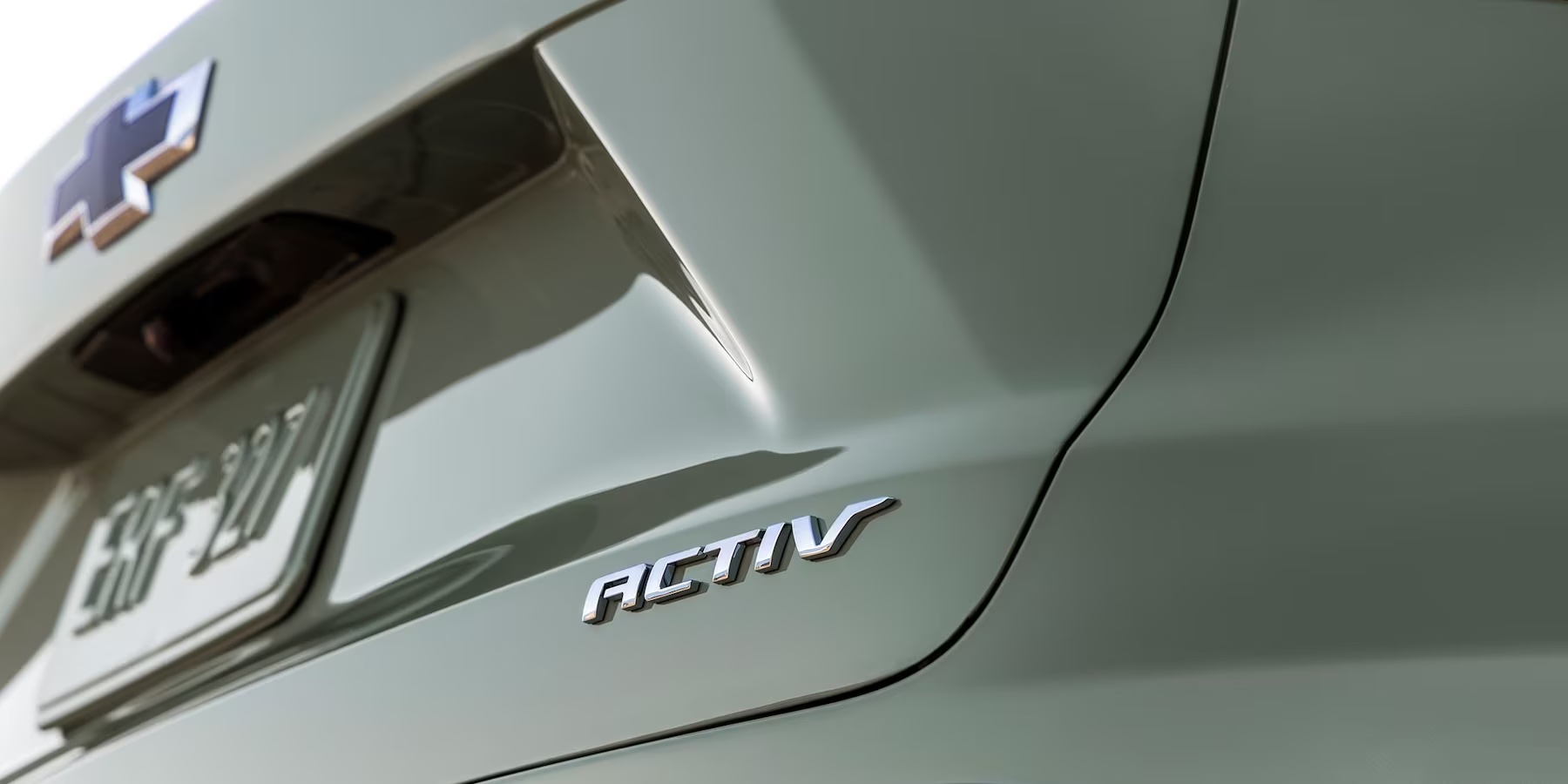 Close up of the ACTIV badge on the 2024 Trax