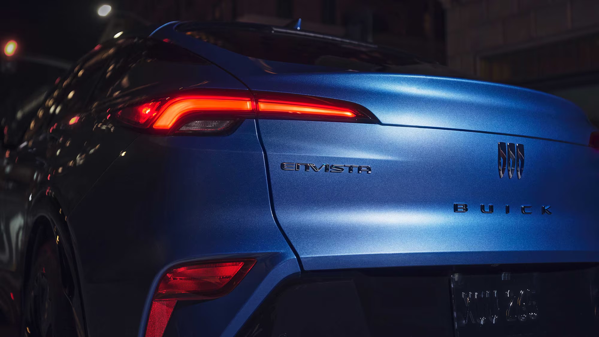 The logo on a blue 2026 Chevy Envista in Rockford, IL