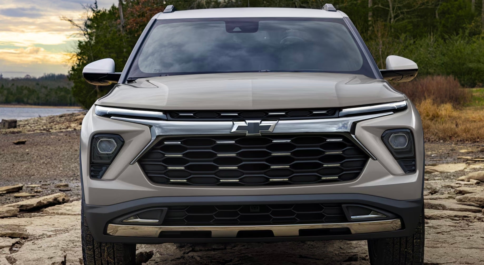 A Chevrolt Trailblazer grille close up.
