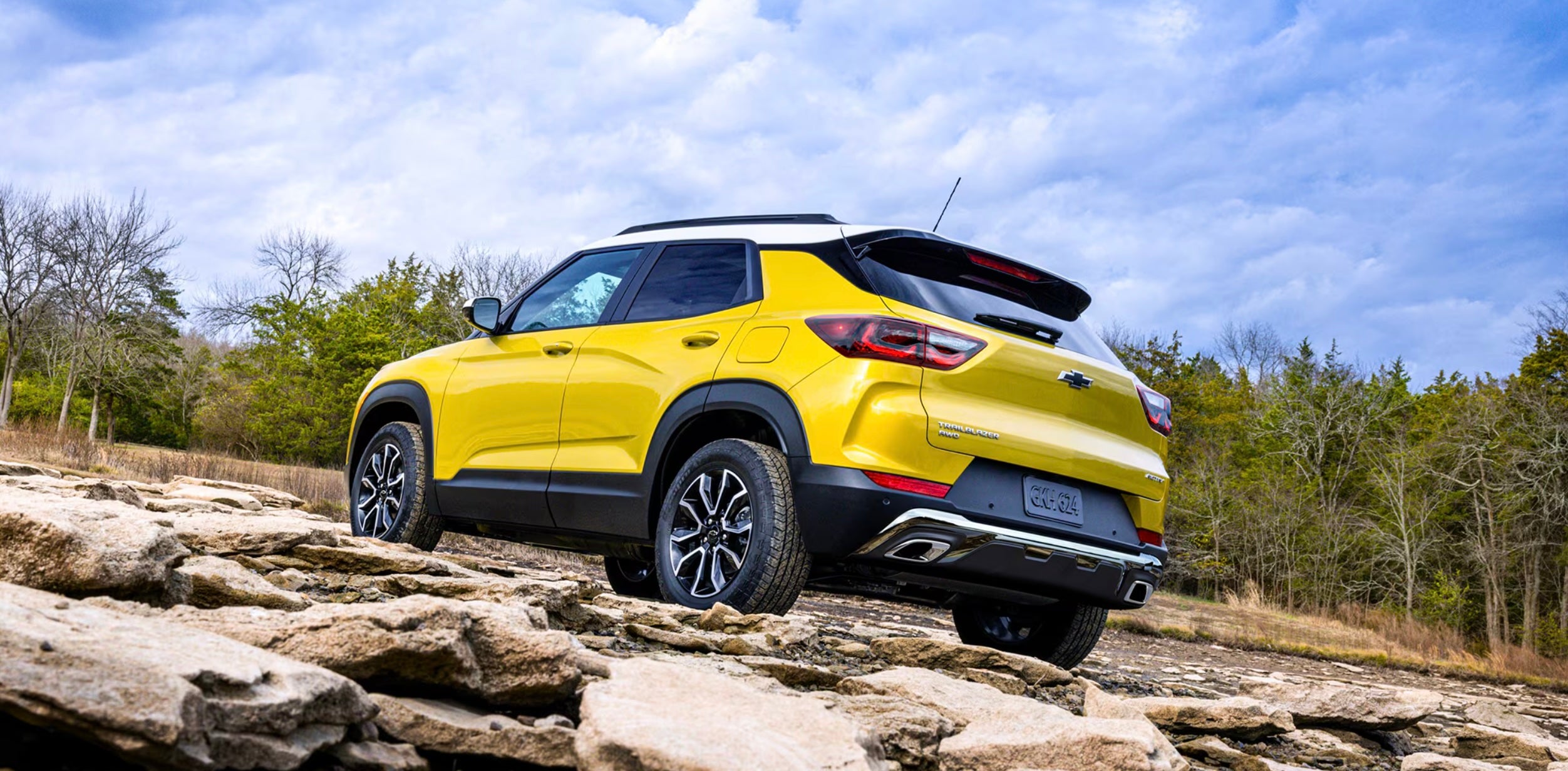 Trailblazer driving through off-road terrain