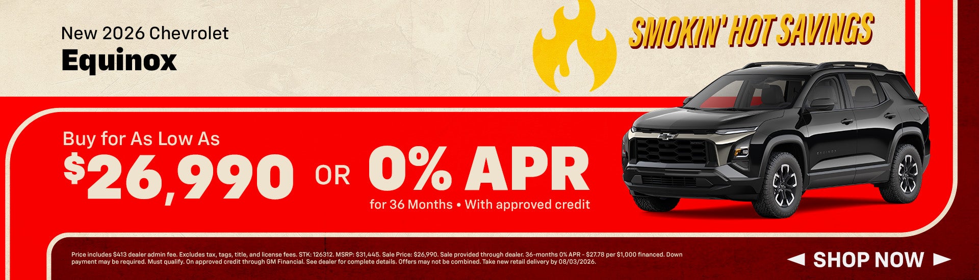 Buy for $26,990 Or 0% APR